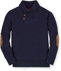 img 4 attached to 👦 Stylish Boys' French Terry Half-Zip Pullover by Hope & Henry: Long Sleeve Comfort
