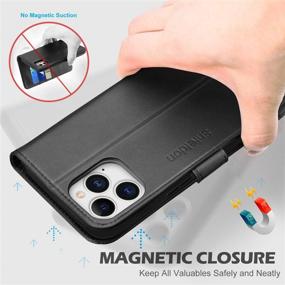 img 1 attached to 📱 SHIELDON Genuine Leather Wallet Case for iPhone 12 Pro Max – RFID Blocking, Magnetic Closure, Shockproof – Black, Compatible with iPhone 12 Pro Max 5G (6.7" 2020)