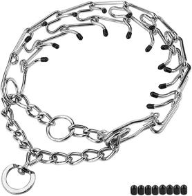 img 4 attached to 🐶 DogStuff Adjustable Prong Collar for Proper Dog Training - Stainless Steel, Extra Rubber Tips Included