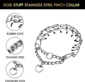 img 1 attached to 🐶 DogStuff Adjustable Prong Collar for Proper Dog Training - Stainless Steel, Extra Rubber Tips Included