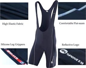 img 1 attached to 🚴 Sponeed Men's Cycling Bib Shorts - Padded Breathable Biker Bibs for Racing, UPF 50+