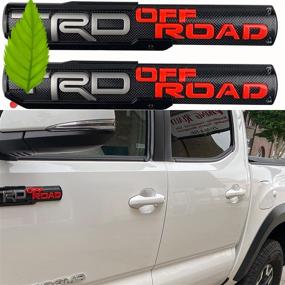 img 4 attached to 🚗 2 Pack Auto Safety 3D Raised Badge Nameplate Emblem for Offroad Front Door Decoration - Left & Right Side, ABS Material with Genuine 3M Adhesive