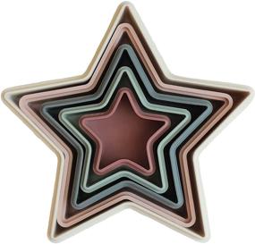 img 2 attached to 🌟 Mushie Nesting Stars Toy: Authentic Danish-made Original