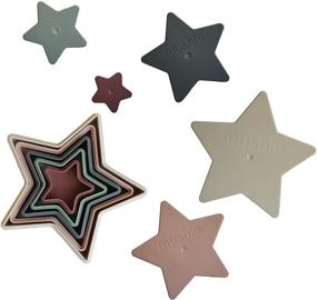 img 4 attached to 🌟 Mushie Nesting Stars Toy: Authentic Danish-made Original
