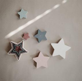 img 1 attached to 🌟 Mushie Nesting Stars Toy: Authentic Danish-made Original