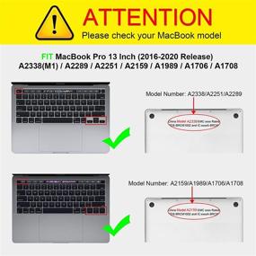 img 3 attached to Fintie Case For New MacBook Pro 13 A2238(M1) A2251 A2289 A2159 A1989 A1706 A1708 (2016-2020 Release) - Snap On Hard Shell Cover For MacBook Pro 13 Inch With Touch Bar And Touch ID Laptop Accessories and Bags, Cases & Sleeves