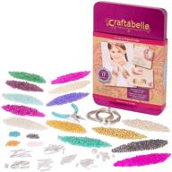 🔮 craftabelle – sparkling bangle creation kit – bracelet making kit – 366pc jewelry set with memory wire – diy jewelry kits for kids aged 8 years + logo