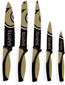 img 2 attached to 🏈 Set of 5 NFL Stainless Steel Kitchen Knives - Chef, Bread, Carving, Utility, Paring Knives - Durable, Dishwasher Safe - Ideal Gift for the Loyal Sports Fan