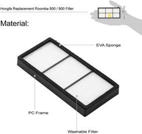 img 1 attached to 🧹 Hongfa 960 981 Replacement Filters - 15 Pack Hepa Filters for iRobot Roomba 800 and 900 Series (960, 980, 870, 880, 960, 877, 871, 880, 890, 891, 805) - High-Quality Robotic Vacuum Parts