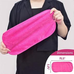 img 2 attached to 🧼 Microfiber Reusable Makeup Remover Cloths: Fast Drying Washcloth Kit, Face Towels for Women - 4 Count