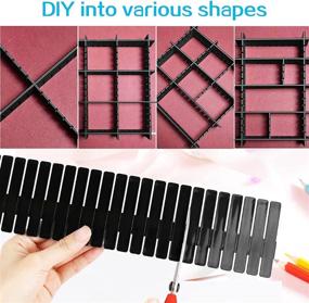 img 1 attached to 🗄️ ShineMe Adjustable Drawer Dividers - 8pcs Plastic Household Storage Dividers for Tidying Home Closet Organizer, Ideal for Makeup, Socks, Underwear, Scarves, and Stationary - Thickened Sub-Grid Finishing Shelves in Black