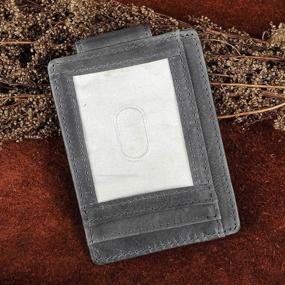 img 3 attached to Leaokuu Leather Minimalist Wallet: A Stylish Addition to Men's Accessory Collection