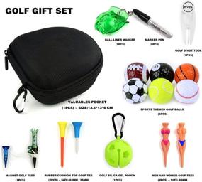 img 3 attached to Premium Golfing Accessory Gift Set for Men and Women Golfers - Includes Golf Balls, Divot Tool Repair, Ball Marker, Ball Tees, Club Groove Cleaner, and Golf Pouch