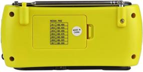 img 3 attached to 🌞 Yellow Kaito KA332W Portable Hand Crank Solar AM/FM NOAA Weather Radio with Cell Phone Charger and 3-LED Flashlight