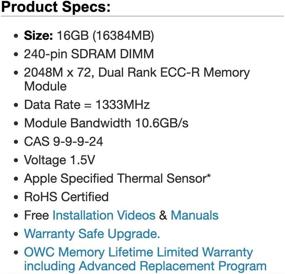 img 2 attached to 💾 OWC 32ГБ PC10600 DDR3 ECC-R 1333МГц Память для обновления Mac Pro (2009-2012)