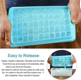 img 2 attached to ARTLEO Ice Cube Tray - Mini Nugget Ice Tray with Lid, Storage Bin, and Spill-Resistant Cover. Includes Container, Scoop, Flexible Durable Plastic Ice Mold & Bucket. BPA Free