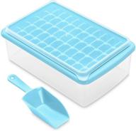 artleo ice cube tray - mini nugget ice tray with lid, storage bin, and spill-resistant cover. includes container, scoop, flexible durable plastic ice mold & bucket. bpa free logo