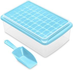 img 4 attached to ARTLEO Ice Cube Tray - Mini Nugget Ice Tray with Lid, Storage Bin, and Spill-Resistant Cover. Includes Container, Scoop, Flexible Durable Plastic Ice Mold & Bucket. BPA Free