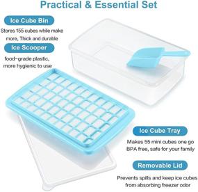 img 3 attached to ARTLEO Ice Cube Tray - Mini Nugget Ice Tray with Lid, Storage Bin, and Spill-Resistant Cover. Includes Container, Scoop, Flexible Durable Plastic Ice Mold & Bucket. BPA Free