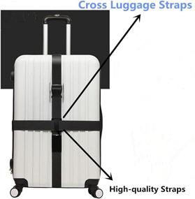 img 3 attached to JYHY Adjustable Luggage Suitcase Baggage Travel Accessories and Luggage Straps