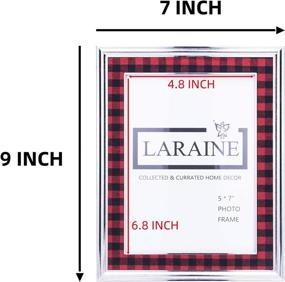 img 2 attached to Laraine Picture Photo Frame: High Definition Metal Display for Tabletop Home Decor (Red&Black, 3-pieces Set)