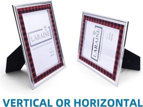 img 3 attached to Laraine Picture Photo Frame: High Definition Metal Display for Tabletop Home Decor (Red&Black, 3-pieces Set)