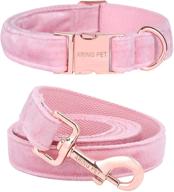 🐶 aring pet dog collar and leash set - velvet, soft & comfy, adjustable collars for dogs logo