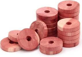 img 4 attached to 🌲 Coolrunner 24 Pack Cedar Fresh Red Cedar Wood Rings: Ultimate Aromatic Cedar Blocks for Closet and Drawer Organization, Clothes Storage Protector