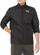 puma active jacket black x large men's clothing logo
