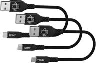 🔌 короткий usb-кабель типа c с оплеткой из нейлона (8 дюймов, 3 штуки) - кабель для быстрой зарядки, совместимый с samsung galaxy s20/s10/note8/note9/note10/note20, google pixel, lg - черный логотип