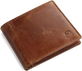img 4 attached to AIKON Genuine Leather Bifold Protection Men's Accessories and Wallets, Card Cases & Money Organizers