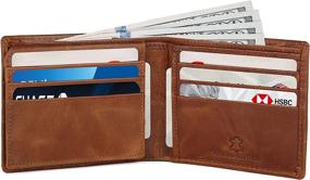 img 3 attached to AIKON Genuine Leather Bifold Protection Men's Accessories and Wallets, Card Cases & Money Organizers