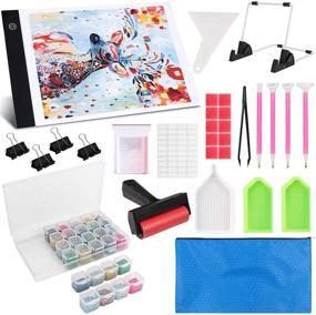 img 4 attached to A4 LED Light Pad Kit for Diamond Painting, Artcraft Tracing Light Table with Tools and Accessories for 5D Full Drill & Partial Drill Diamond Painting