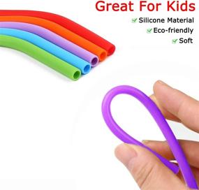 img 1 attached to 🥤 Rommeka Colorful Silicone Stainless Drinking Straw