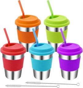 img 4 attached to 🥤 Rommeka Colorful Silicone Stainless Drinking Straw