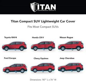 img 2 attached to 🚗 Compact SUV Titan Lightweight Car Cover - Compatible with Toyota RAV4, Honda CR-V, Rogue, and More. Waterproof & Measure 187 Inches with Driver-Side Door Zipper