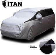 🚗 compact suv titan lightweight car cover - compatible with toyota rav4, honda cr-v, rogue, and more. waterproof & measure 187 inches with driver-side door zipper logo