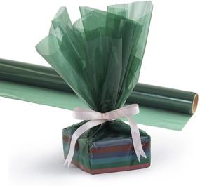 img 3 attached to 🎁 Hygloss Products Cellophane Roll - Green Cellophane Wrap in Easy Cutter Box for Crafts, Gifts, and Baskets - 20" x 100' Roll
