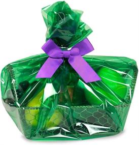 img 2 attached to 🎁 Hygloss Products Cellophane Roll - Green Cellophane Wrap in Easy Cutter Box for Crafts, Gifts, and Baskets - 20" x 100' Roll