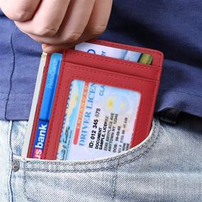 img 2 attached to Men's Minimalist Wallet with Secure Credit Card Holder and Money Organizer