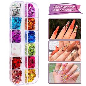 img 1 attached to 🦋 Enhance Your Nail Art With Teenitor Nail Art Stickers: 12 Sheet Set of Butterfly Foil, Sequins, and Rhinestones – Perfect Self-Adhesive Decals for Stunning Nail Art Designs