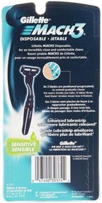 img 3 attached to Sensitive Men's Disposable Razors - Gillette Mach3, Pack of 6