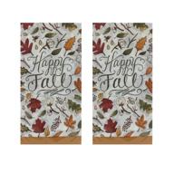 🍂 thanksgiving holiday guest towels buffet 2-ply paper napkins with 'happy fall' scripty (pack of 2) 20 ct each - improved seo logo