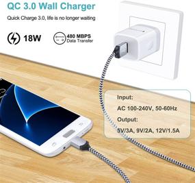 img 1 attached to Fast-Charging Android Charger with Quick Charge 3.0 for Samsung Galaxy, LG, Moto G6 G5 - 6FT Micro USB Cable Included