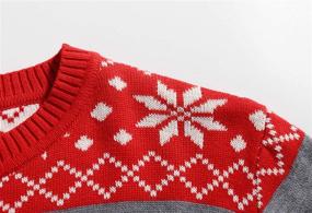 img 1 attached to Stylishly Ugly: Camii Mia Big Boys' Reindeer Pullover Snowflake Crewneck Christmas Sweater