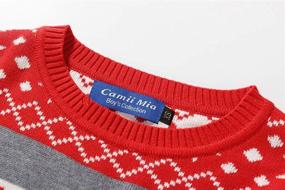 img 2 attached to Stylishly Ugly: Camii Mia Big Boys' Reindeer Pullover Snowflake Crewneck Christmas Sweater