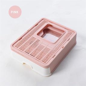 img 3 attached to 🐱 Convenient Foldable Cat Litter Box with Lid - Top Entry, Anti-Splashing Design | Includes Pet Scoop