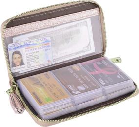 img 4 attached to Elegance meets Security: Easyoulife Leather Credit Card Holder for Women's Wallets and Handbags