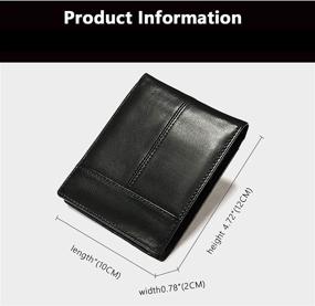 img 1 attached to PUSLAN Leather Bi Fold Wallet Window