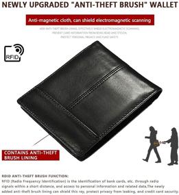 img 2 attached to PUSLAN Leather Bi Fold Wallet Window